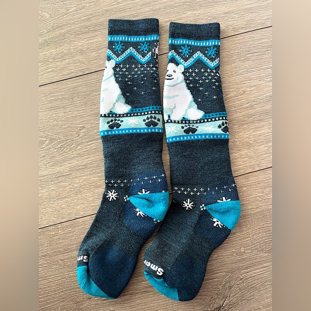 NWOT Smartwool Kids Polar Bear Knee High Socks